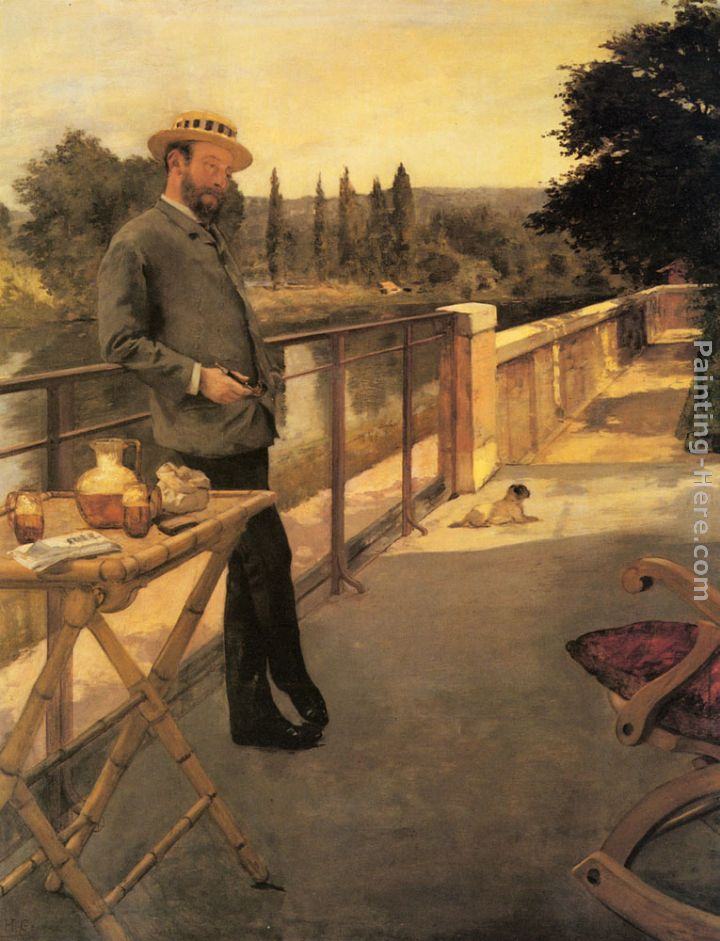 Henri Gervex An Elegant Man on a Terrace